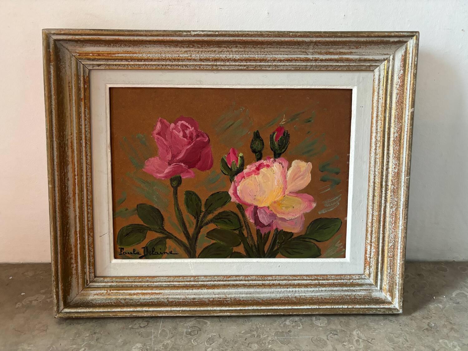Roses signed Delaine