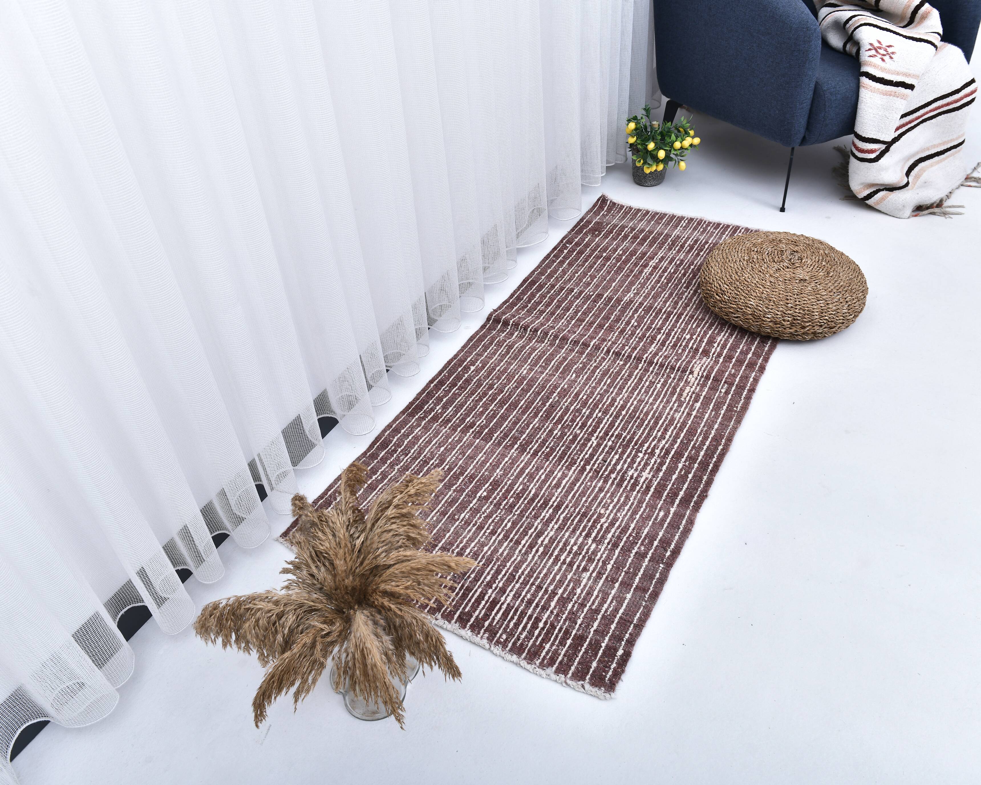 red small kilim carpet  73x163 hand made in Turkey,red carpet for corridor