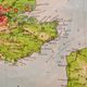 Vintage school maps of the British Isles, educational wall charts, 1960s