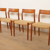 4 x vintage dining chairs | Niels Otto Møller | Model 77
