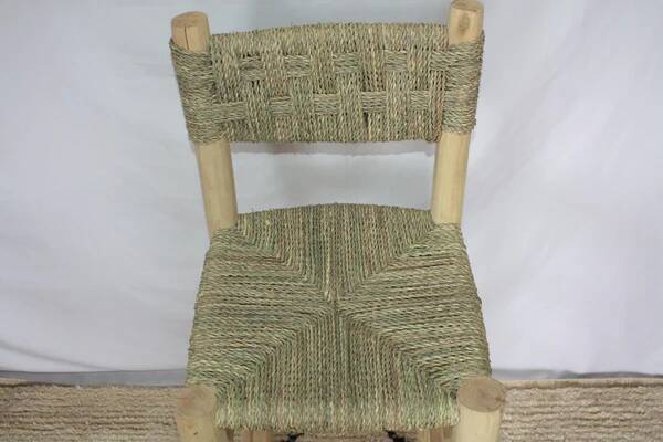 Lemon wood high chair - Moroccan handcrafted bar stool bohemian boho decor