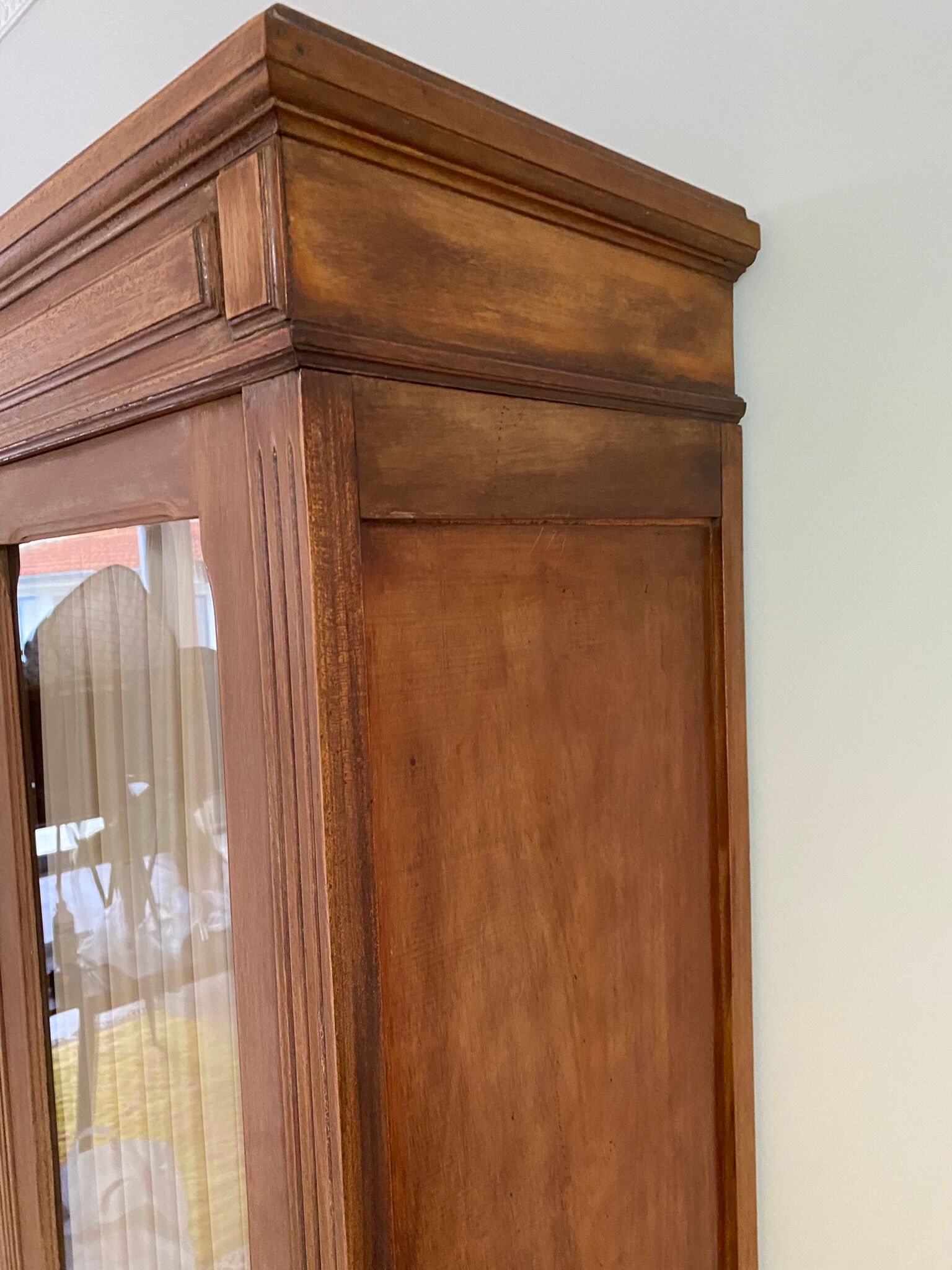 Showcase three vintage glass doors