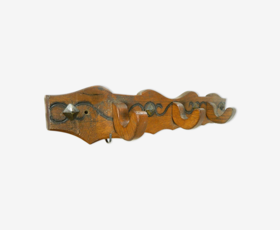 Porte manteaux à 3 crochets en bois