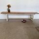 Vintage solid wood farmhouse bench