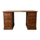 Antique apothecary desk in solid wood with 8 drawers.