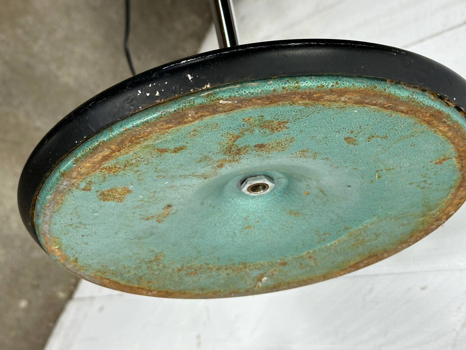 Aluminum floor lamp from the 60s