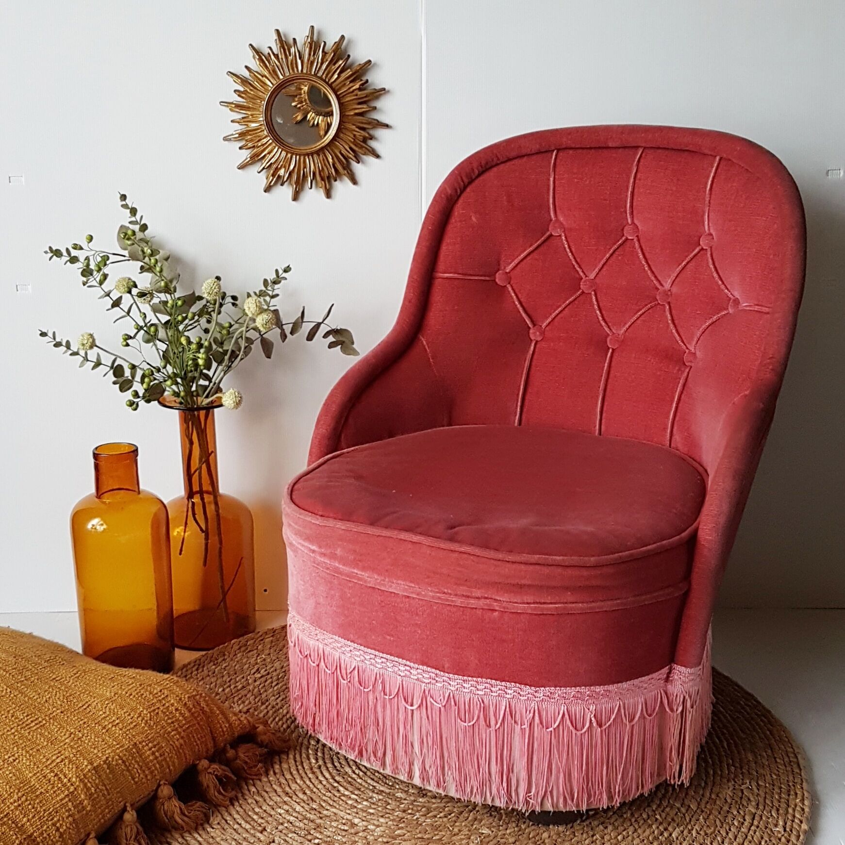 Powder pink toad heater from the 70s