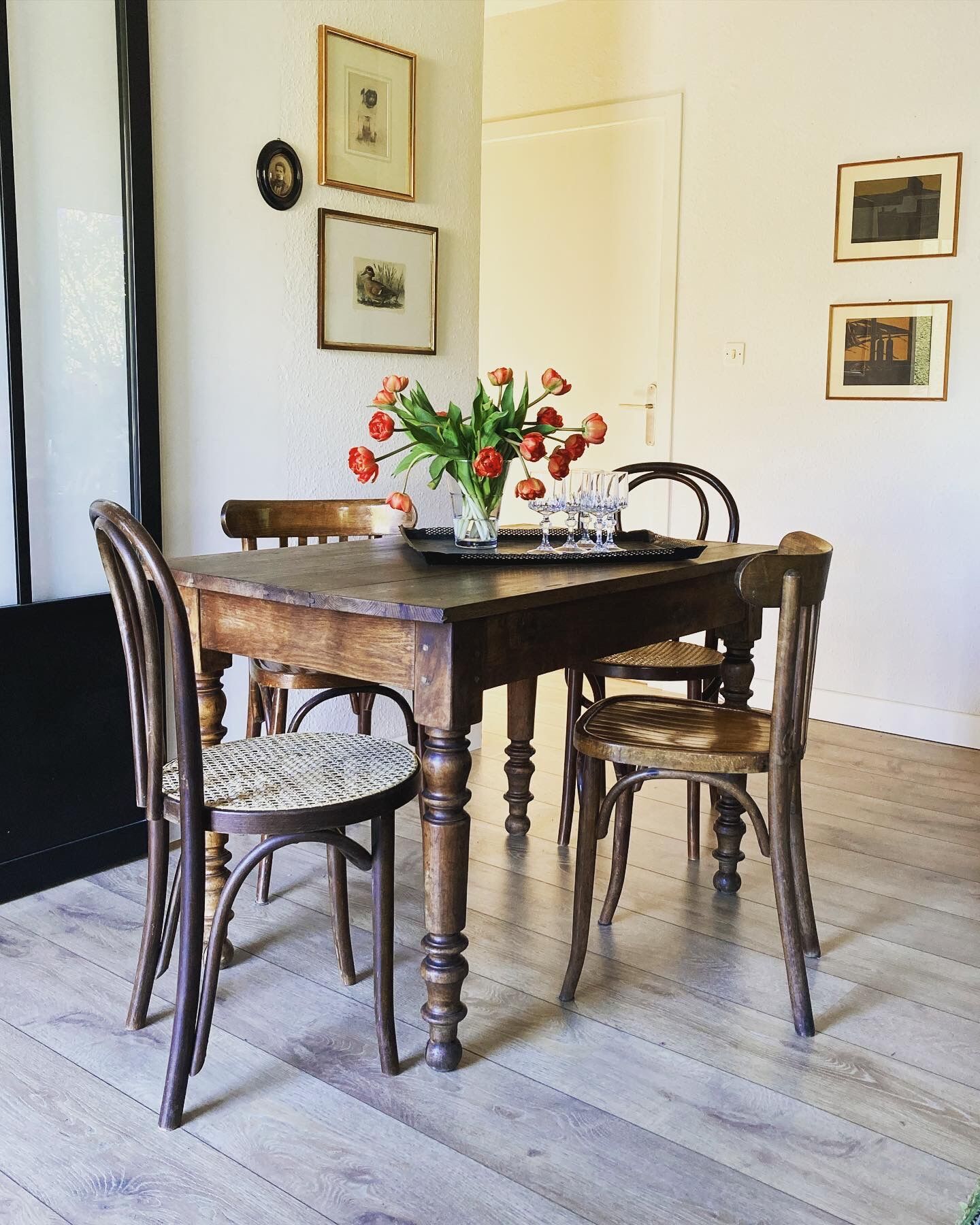 solid oak farmhouse table