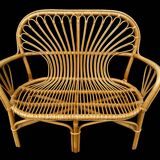 2-seater rattan sofa from the 70s