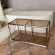 Table basse 2 modules. Chrome et plexiglas. 1970. Space age.