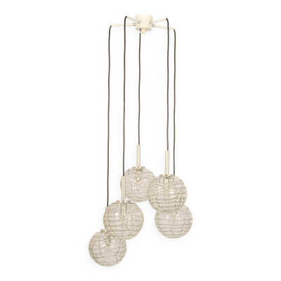 Lustre cascade design en verre de Murano par Doria, Allemagne, années 1970