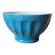 Opaque blue porcelain bowl