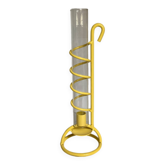 Grand bougeoir ressort spirale jaune