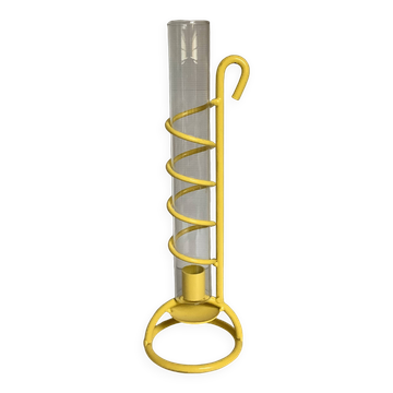 Grand bougeoir ressort spirale jaune