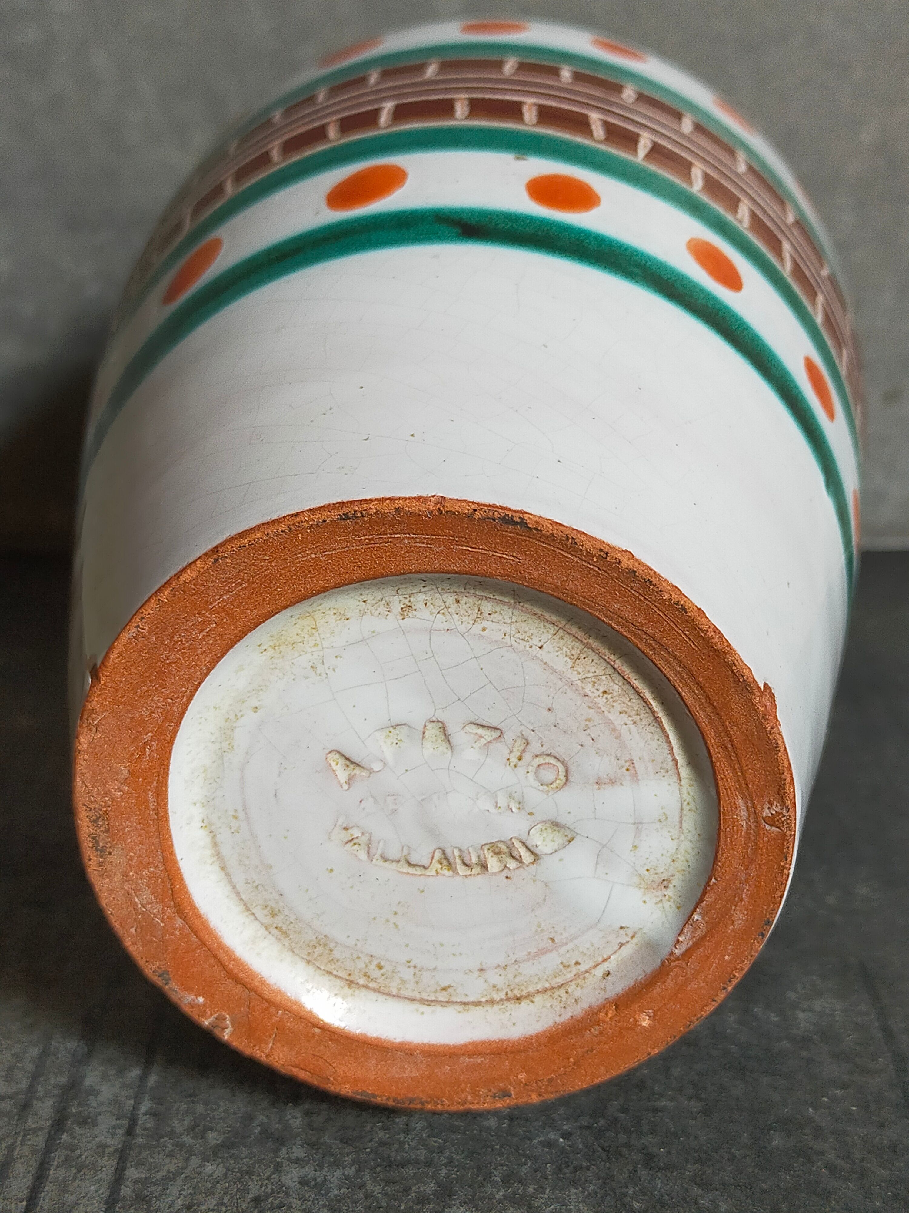 Vintage ceramic vase A. Fazio Vallauris 50s