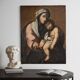 Antique Italian painting Madonna and Child from the 18th century