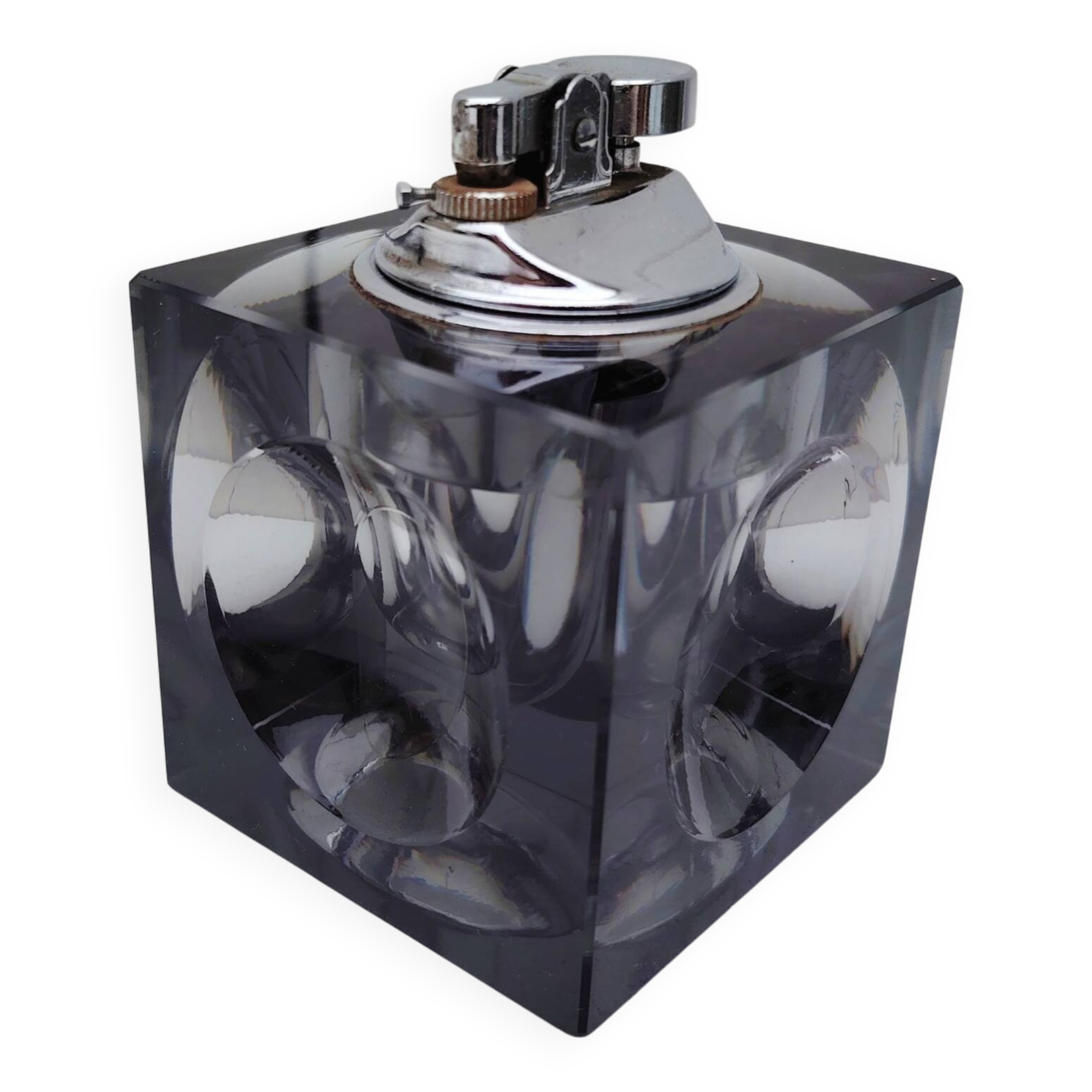 Vintage Antonio Imperatore Smoked Glass Lighter