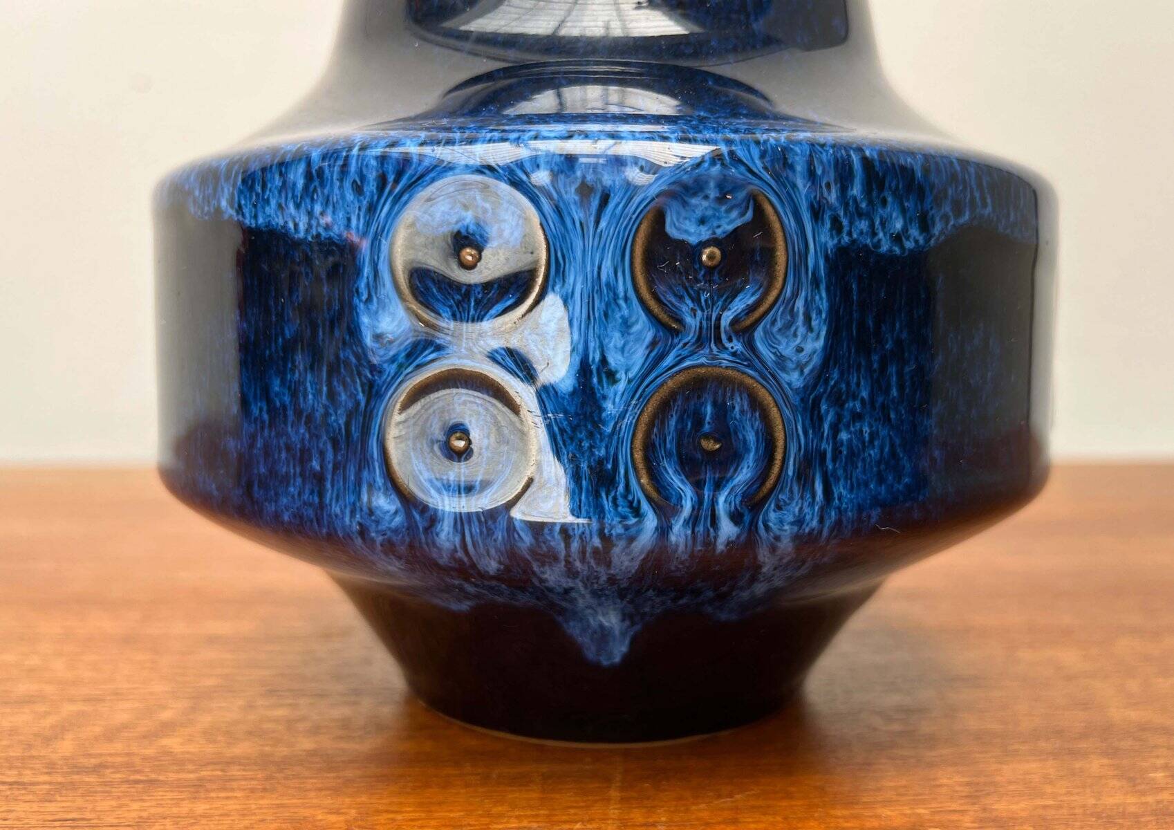 Vintage Japanese workshop pottery vase from Tokoname, 1970s.