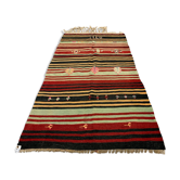 Tapis vintage turc kilim kelim maison de campagne boho 190x100 cm