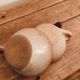 Pair of antique stoneware cups