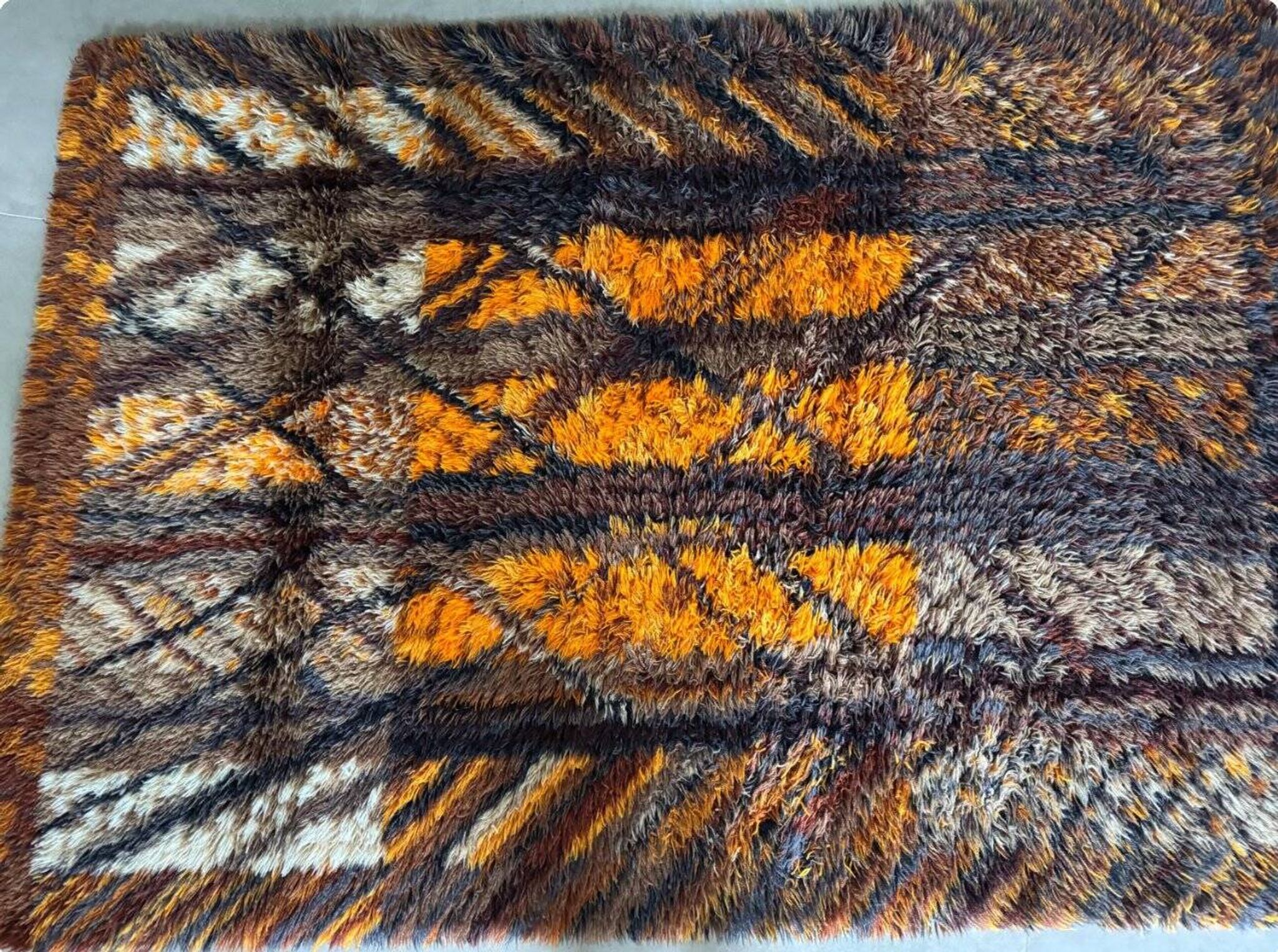Vintage RYA Matta rug by Marianne Richter for Kolmården, sweden 1970s