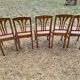 Lot of 5 old wooden chairs
