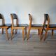 Ensemble de 4 chaises scandinaves vintage