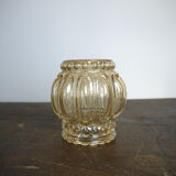 Orange moulded glass lampshade