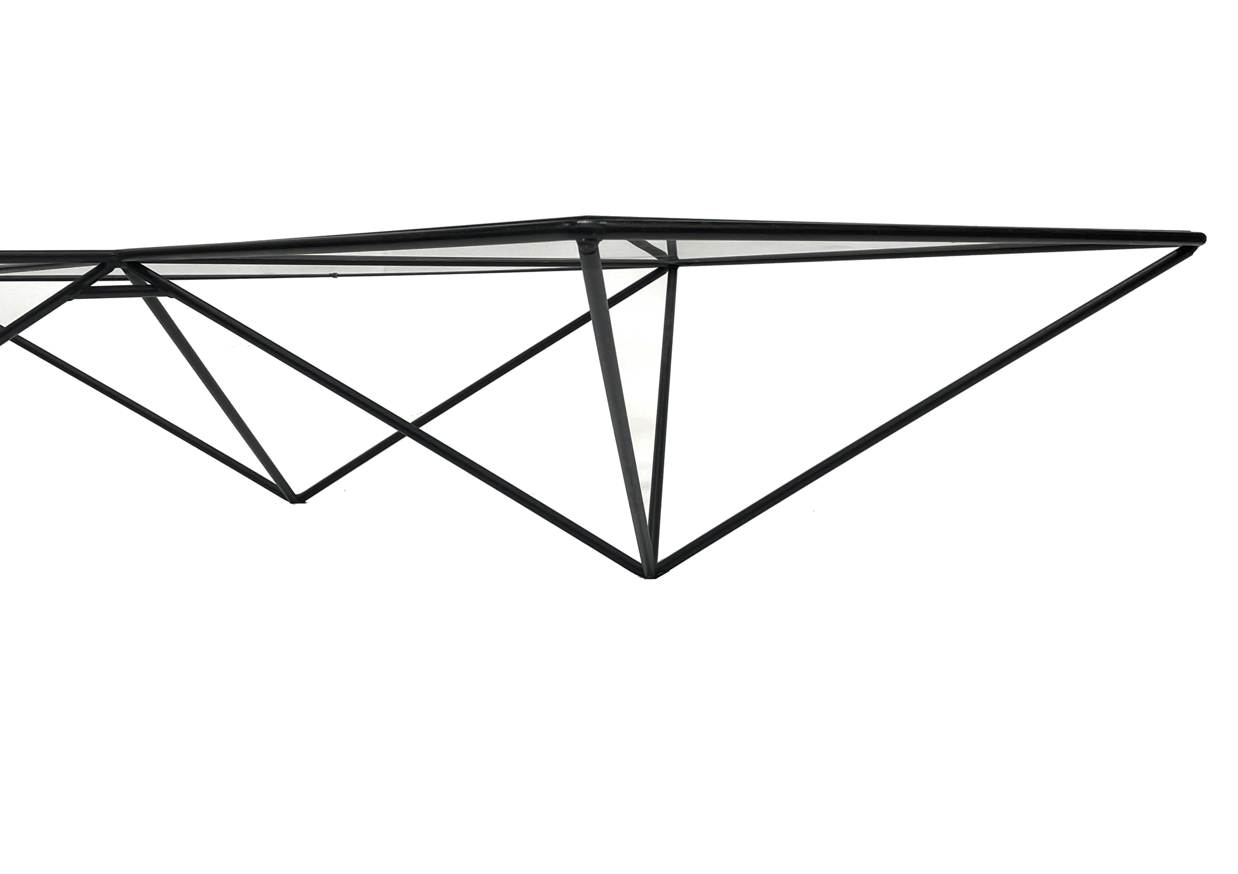 Vintage 80s steel wire coffee table eclectic design