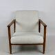 GFM-142 armchair, design by Edmund Homa from the 70s, white ivory boucle - 2 pieces available