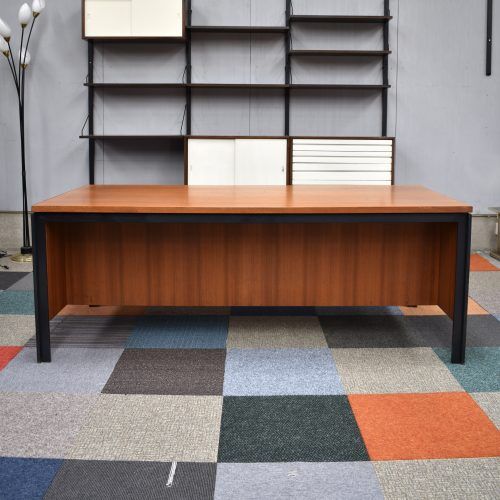 Scandinavian teak and metal desk circa 1970
