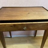 Small walnut writing table. 1 drawer, excellent condition.
