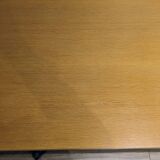 Table extensible en bois et métal, années 80