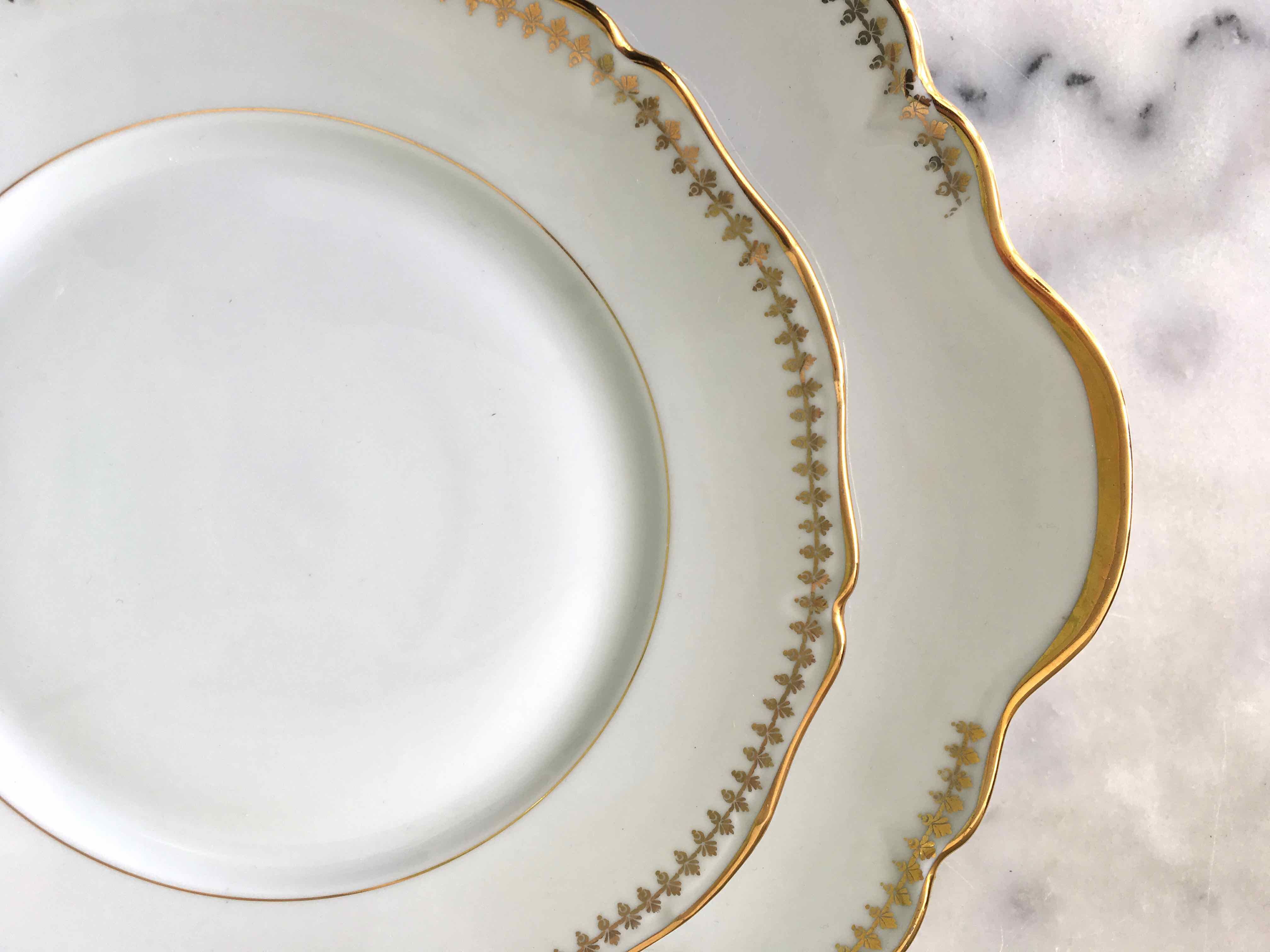 Plate service for 8 in Sologne porcelain