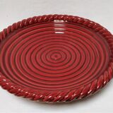 Red braided ceramic dish