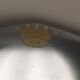 Round plate in brushed metal