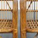 Set of 2 French Rattan Vintage Design Armchairs from the 1950s