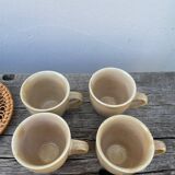 Ceramic and rattan coffee cups