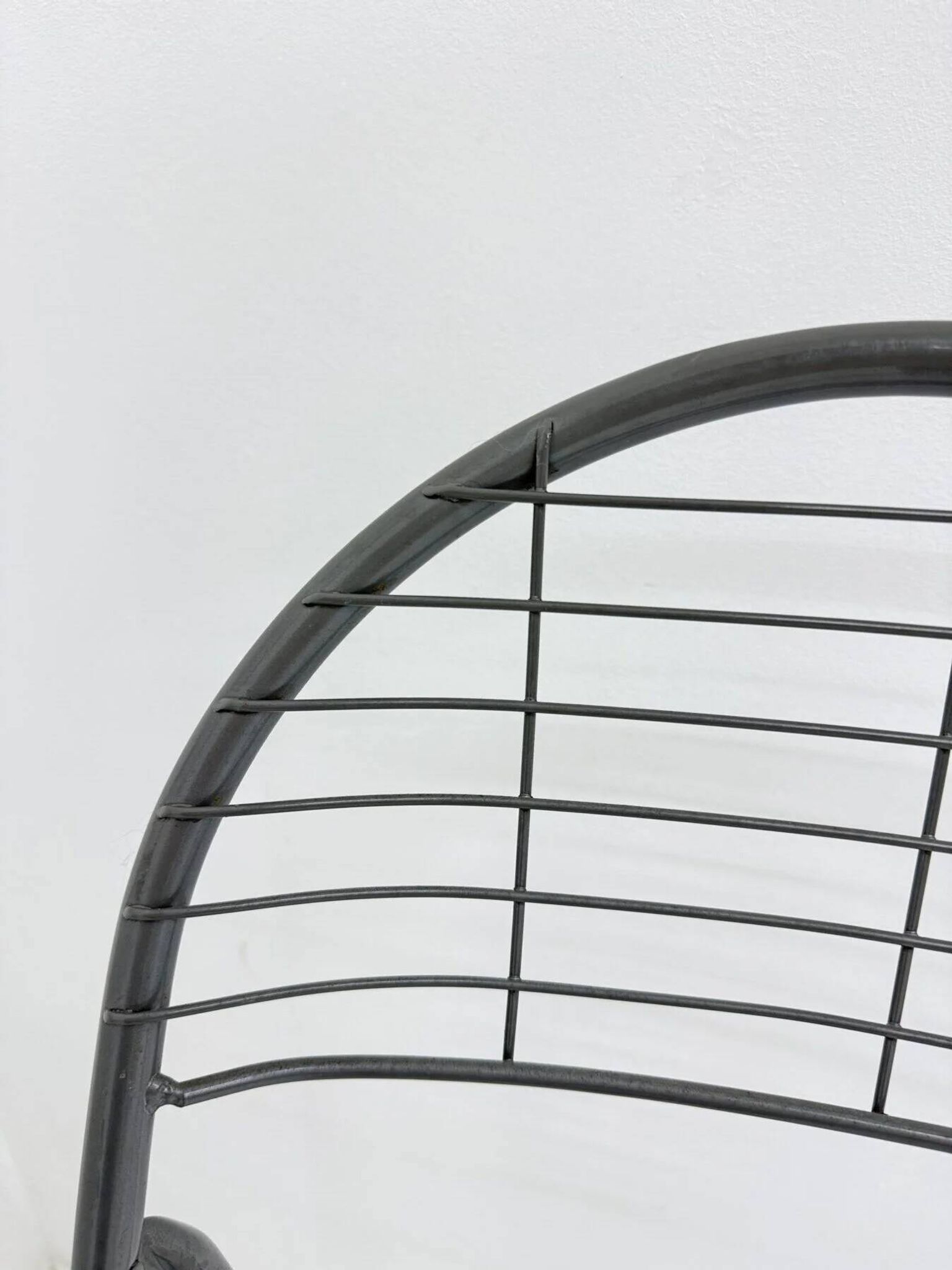 Niels Gammelgaard for Ikea grey wire metal folding chair, 1970s