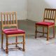 Chaises de ferme danoises en chêne massif des années 1940/50, ensemble baroque de 4.