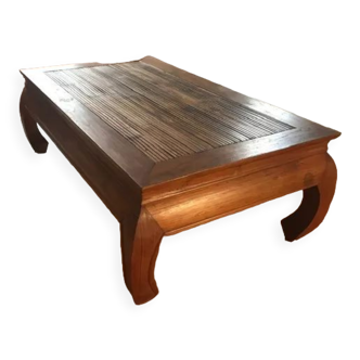 Table basse en bois et canage