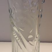 Transparent glass vase