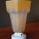 Art Deco wall lamp in porcelain and sandblasted glass, 1940s