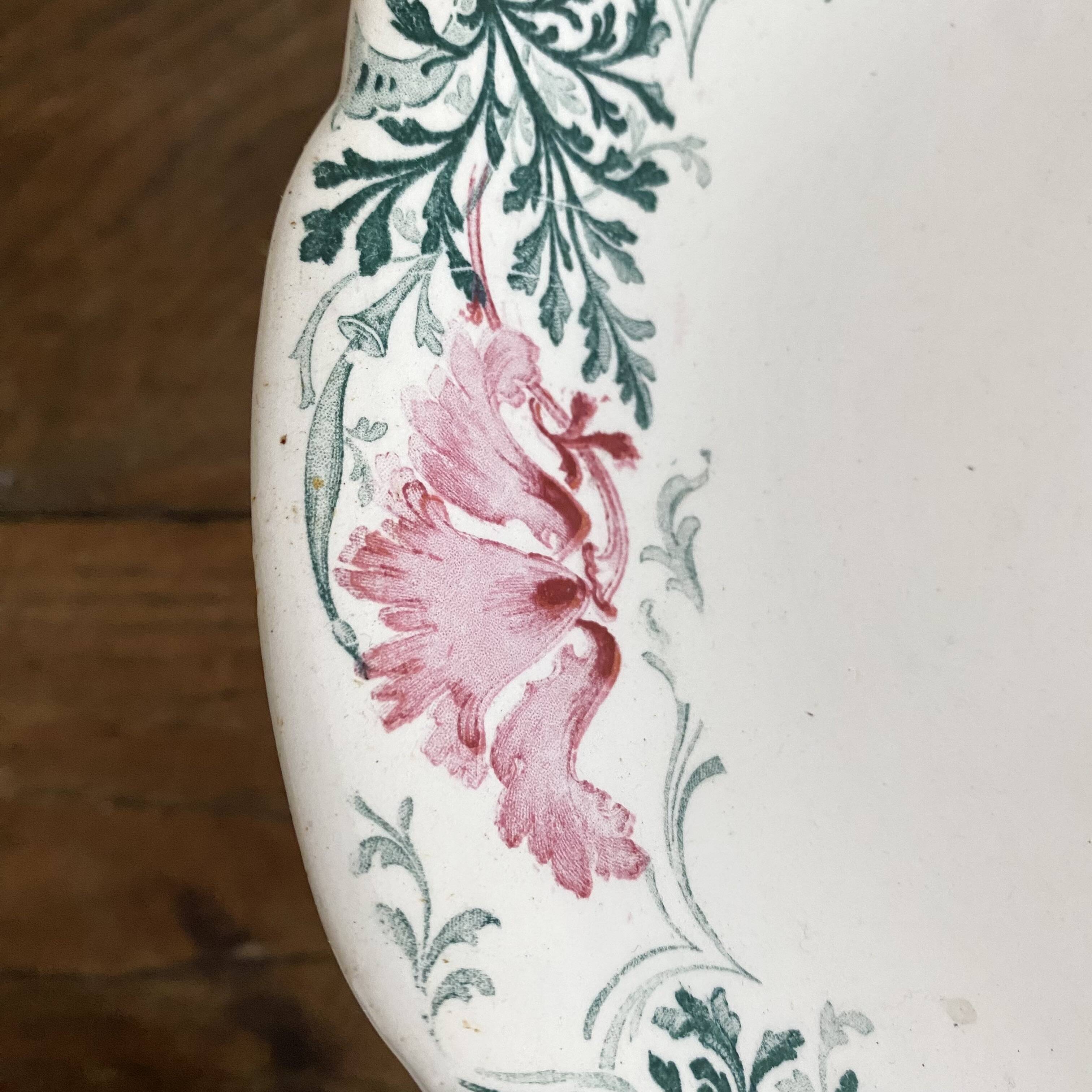 Antique Luneville ironstone fruit bowl, Roland model