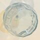 Large French Art Deco Hyacinth Vase in Antique Blue Molded Glass 1930