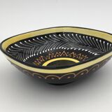 Enamelled earthenware catchall HB Quimper -  beaded, signed and numbered décor - 1960s