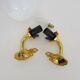 Pair of wall sconces with carp fish, brass and opaline globe.