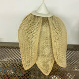 Rattan flower pendant lamp