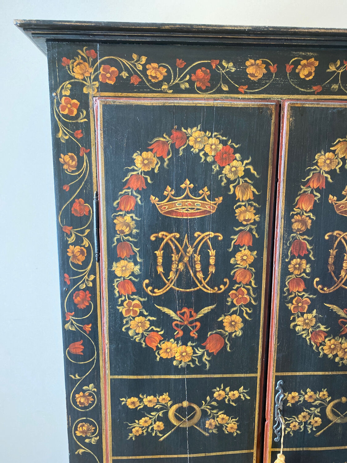 Painted nineteenth century cabinet