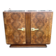 Low sideboard in black marble, Art Deco, 1930s